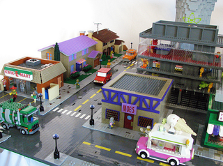 Illustration for article titled Springfield From The Simpsons, Rebuilt As A LEGO Town